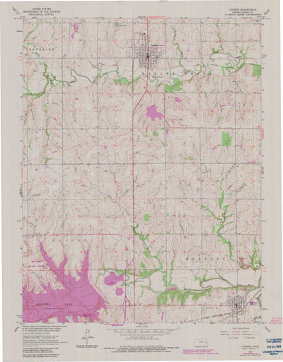 United States Geological Survey Lyndon, KS (1965, 24000-Scale) digital map