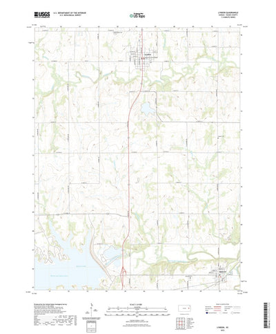 United States Geological Survey Lyndon, KS (2022, 24000-Scale) digital map