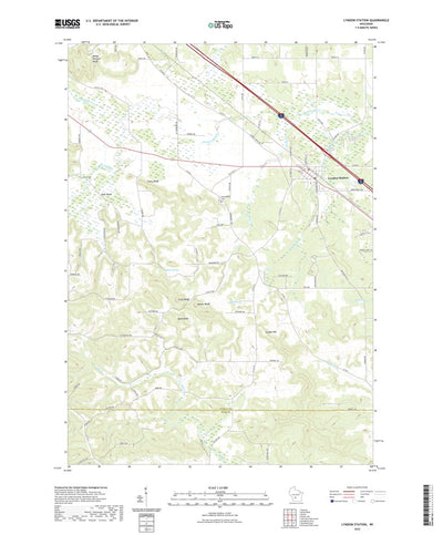 United States Geological Survey Lyndon Station, WI (2022, 24000-Scale) digital map