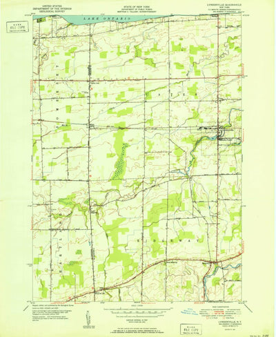 United States Geological Survey Lyndonville, NY (1951, 24000-Scale) digital map