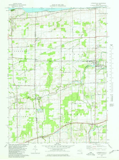United States Geological Survey Lyndonville, NY (1979, 25000-Scale) digital map