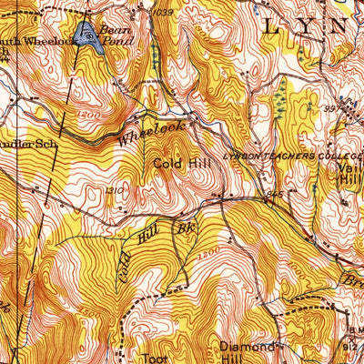 United States Geological Survey Lyndonville, VT (1951, 62500-Scale) digital map