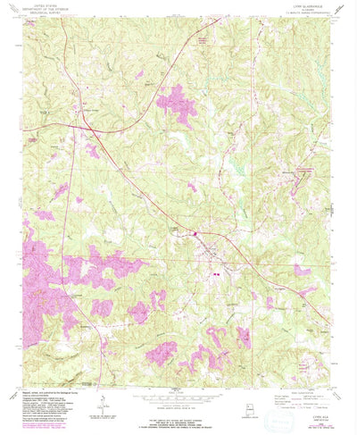 United States Geological Survey Lynn, AL (1958, 24000-Scale) digital map