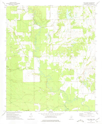United States Geological Survey Lynn Creek, MS (1973, 24000-Scale) digital map