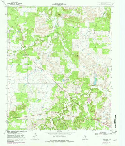 United States Geological Survey Lynn Creek, TX (1964, 24000-Scale) digital map