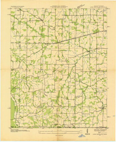 United States Geological Survey Lynn Grove, KY-TN (1936, 24000-Scale) digital map