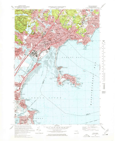 United States Geological Survey Lynn, MA (1970, 25000-Scale) digital map