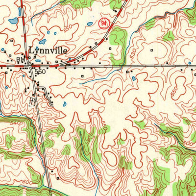 United States Geological Survey Lynnville, KY-TN (1952, 24000-Scale) digital map