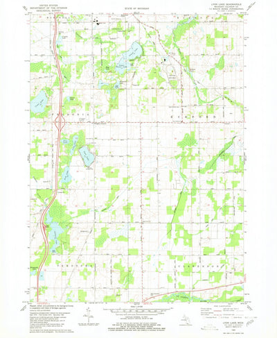 United States Geological Survey Lyon Lake, MI (1980, 24000-Scale) digital map