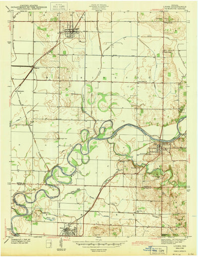 United States Geological Survey Lyons, IN (1943, 24000-Scale) digital map