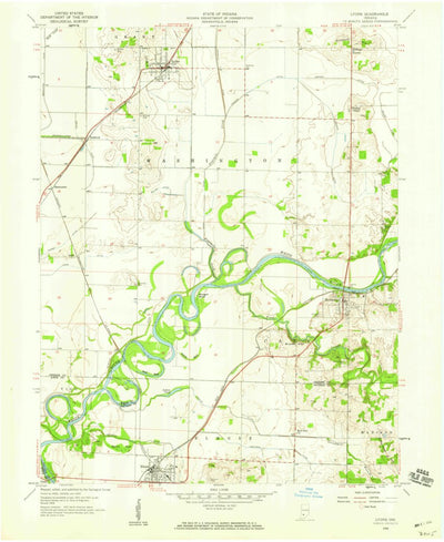 United States Geological Survey Lyons, IN (1958, 24000-Scale) digital map