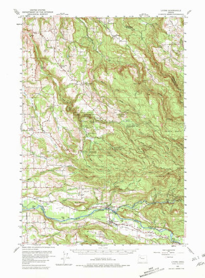 United States Geological Survey Lyons, OR (1951, 62500-Scale) digital map