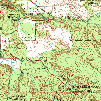 United States Geological Survey Lyons, OR (1951, 62500-Scale) digital map