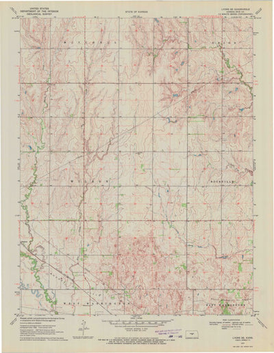 United States Geological Survey Lyons SE, KS (1970, 24000-Scale) digital map
