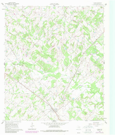 United States Geological Survey Lyons, TX (1960, 24000-Scale) digital map