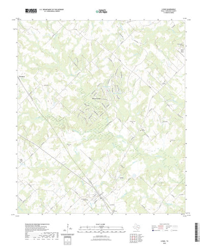 United States Geological Survey Lyons, TX (2022, 24000-Scale) digital map