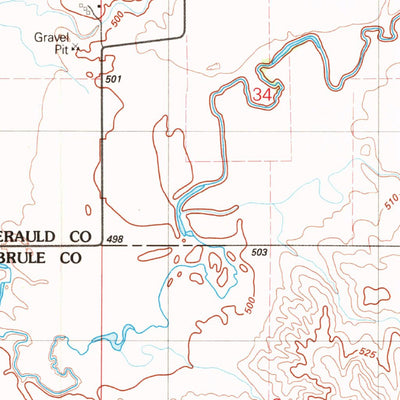 United States Geological Survey Lyonville, SD (1982, 25000-Scale) digital map