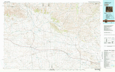 United States Geological Survey Lysite, WY (1982, 100000-Scale) digital map