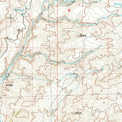 United States Geological Survey Lysite, WY (1982, 100000-Scale) digital map