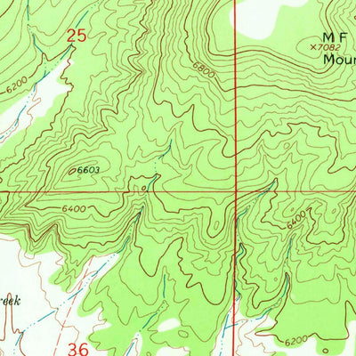 United States Geological Survey M F Mountain, CO (1962, 24000-Scale) digital map