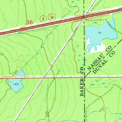 United States Geological Survey Macclenny East, FL-GA (1972, 24000-Scale) digital map