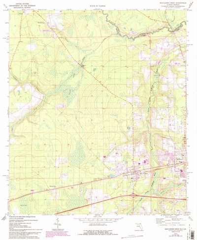 United States Geological Survey Macclenny West, FL-GA (1972, 24000-Scale) digital map