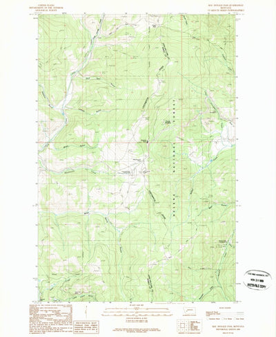 United States Geological Survey Macdonald Pass, MT (1989, 24000-Scale) digital map