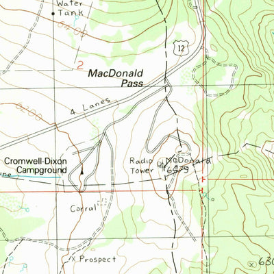 United States Geological Survey Macdonald Pass, MT (1989, 24000-Scale) digital map