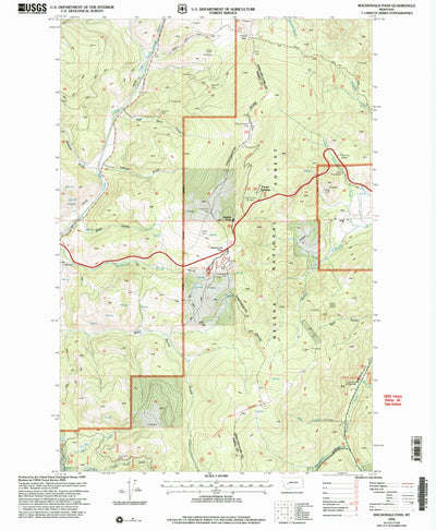 United States Geological Survey Macdonald Pass, MT (2001, 24000-Scale) digital map