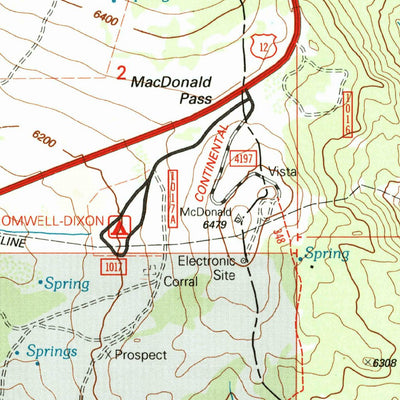 United States Geological Survey Macdonald Pass, MT (2001, 24000-Scale) digital map