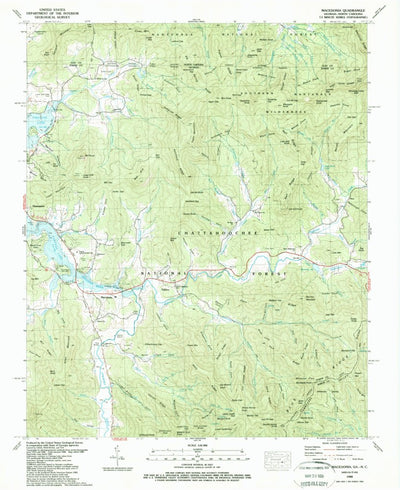 United States Geological Survey Macedonia, GA-NC (1988, 24000-Scale) digital map