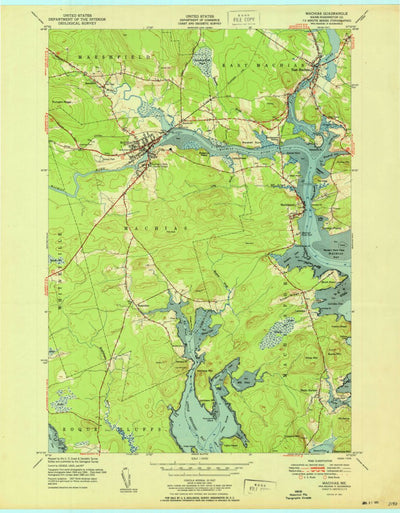 United States Geological Survey Machias, ME (1951, 24000-Scale) digital map