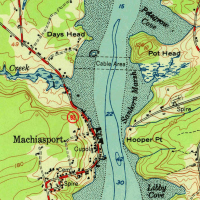 United States Geological Survey Machias, ME (1951, 24000-Scale) digital map