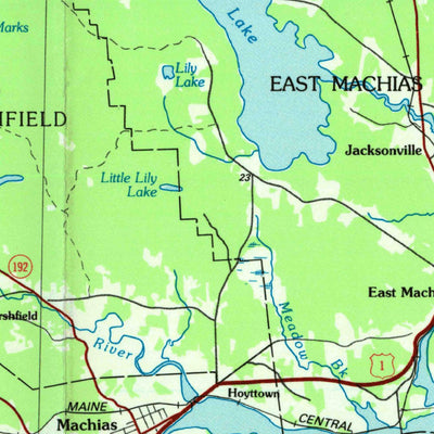 United States Geological Survey Machias, ME (1985, 100000-Scale) digital map