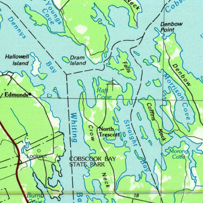 United States Geological Survey Machias, ME (1985, 100000-Scale) digital map