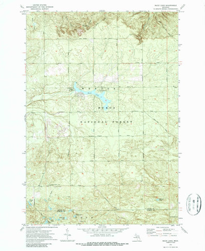 United States Geological Survey Mack Lake, MI (1972, 24000-Scale) digital map