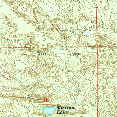 United States Geological Survey Mack Lake, MI (1972, 24000-Scale) digital map