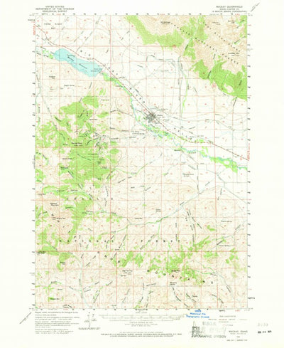 United States Geological Survey Mackay, ID (1960, 62500-Scale) digital map