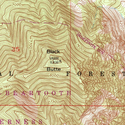 United States Geological Survey Mackay Ranch, MT (1956, 24000-Scale) digital map