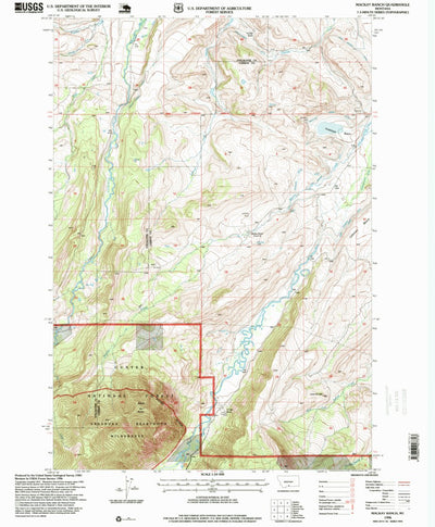 United States Geological Survey Mackay Ranch, MT (1996, 24000-Scale) digital map