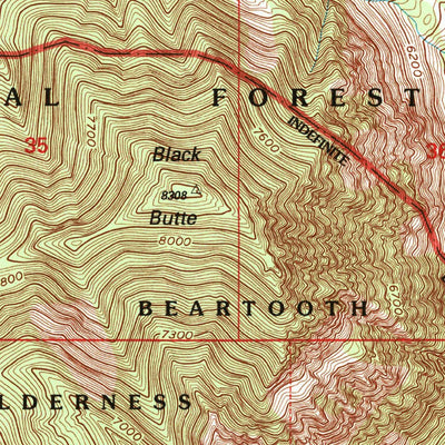 United States Geological Survey Mackay Ranch, MT (1996, 24000-Scale) digital map