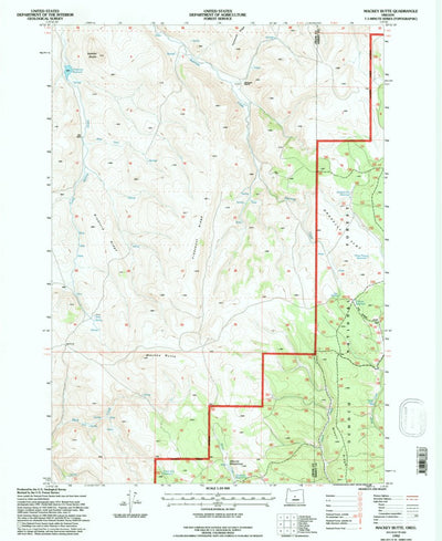 United States Geological Survey Mackey Butte, OR (1992, 24000-Scale) digital map