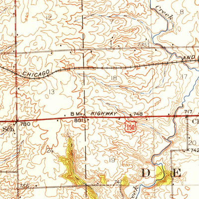 United States Geological Survey Mackinaw, IL (1928, 62500-Scale) digital map