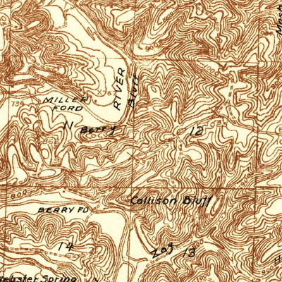 United States Geological Survey Macks Creek, MO (1934, 48000-Scale) digital map