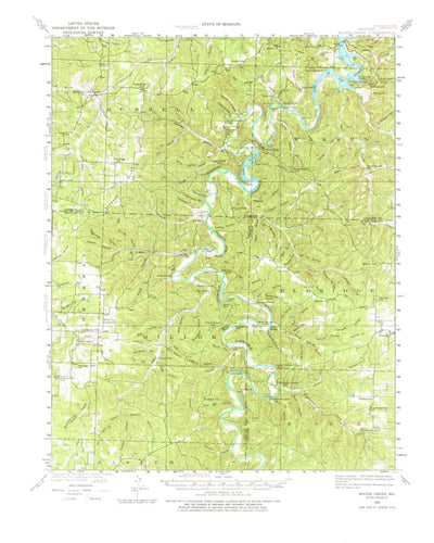 United States Geological Survey Macks Creek, MO (1934, 62500-Scale) digital map