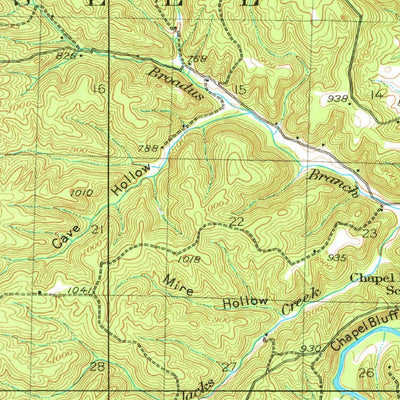 United States Geological Survey Macks Creek, MO (1934, 62500-Scale) digital map