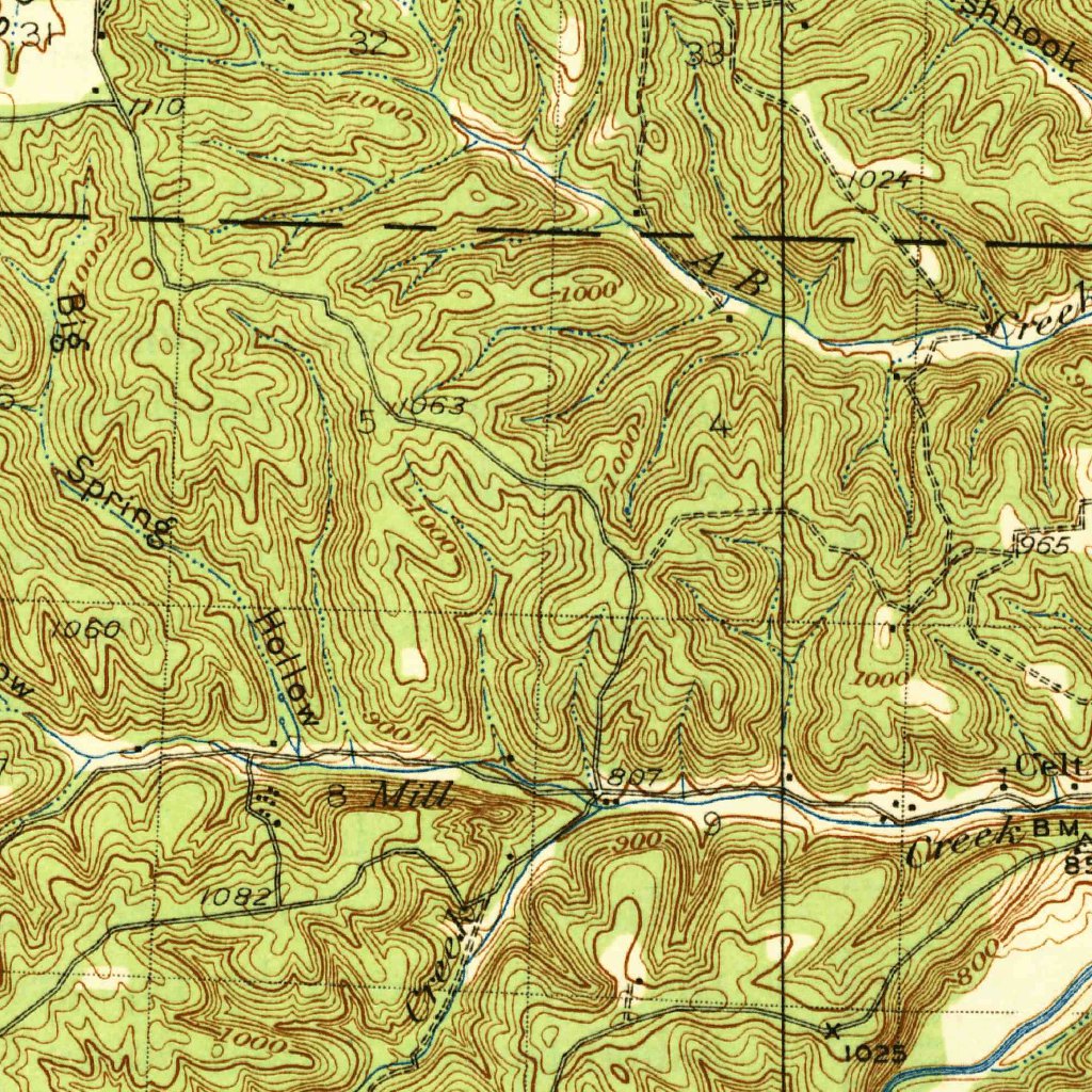 Macks Creek, MO (1939, 62500Scale) Map by United States Geological