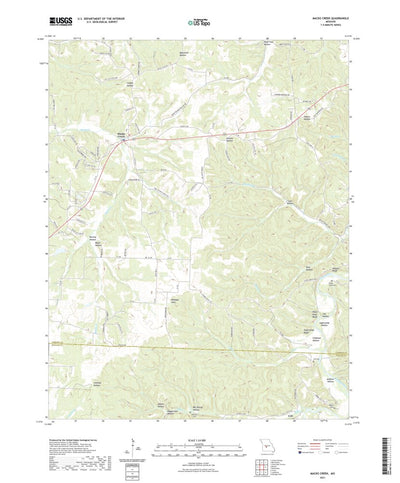United States Geological Survey Macks Creek, MO (2021, 24000-Scale) digital map
