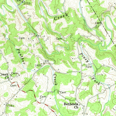 United States Geological Survey Macks Mountain, VA (1956, 62500-Scale) digital map