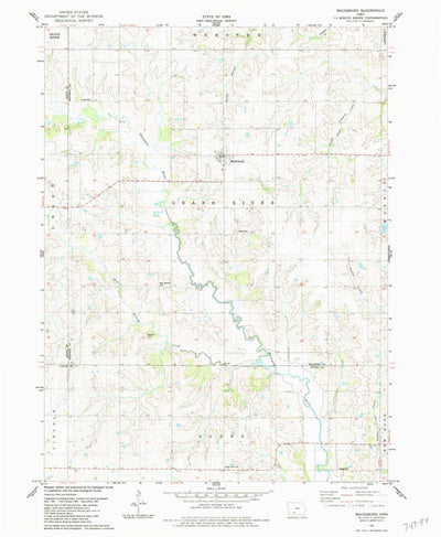 United States Geological Survey Macksburg, IA (1983, 24000-Scale) digital map